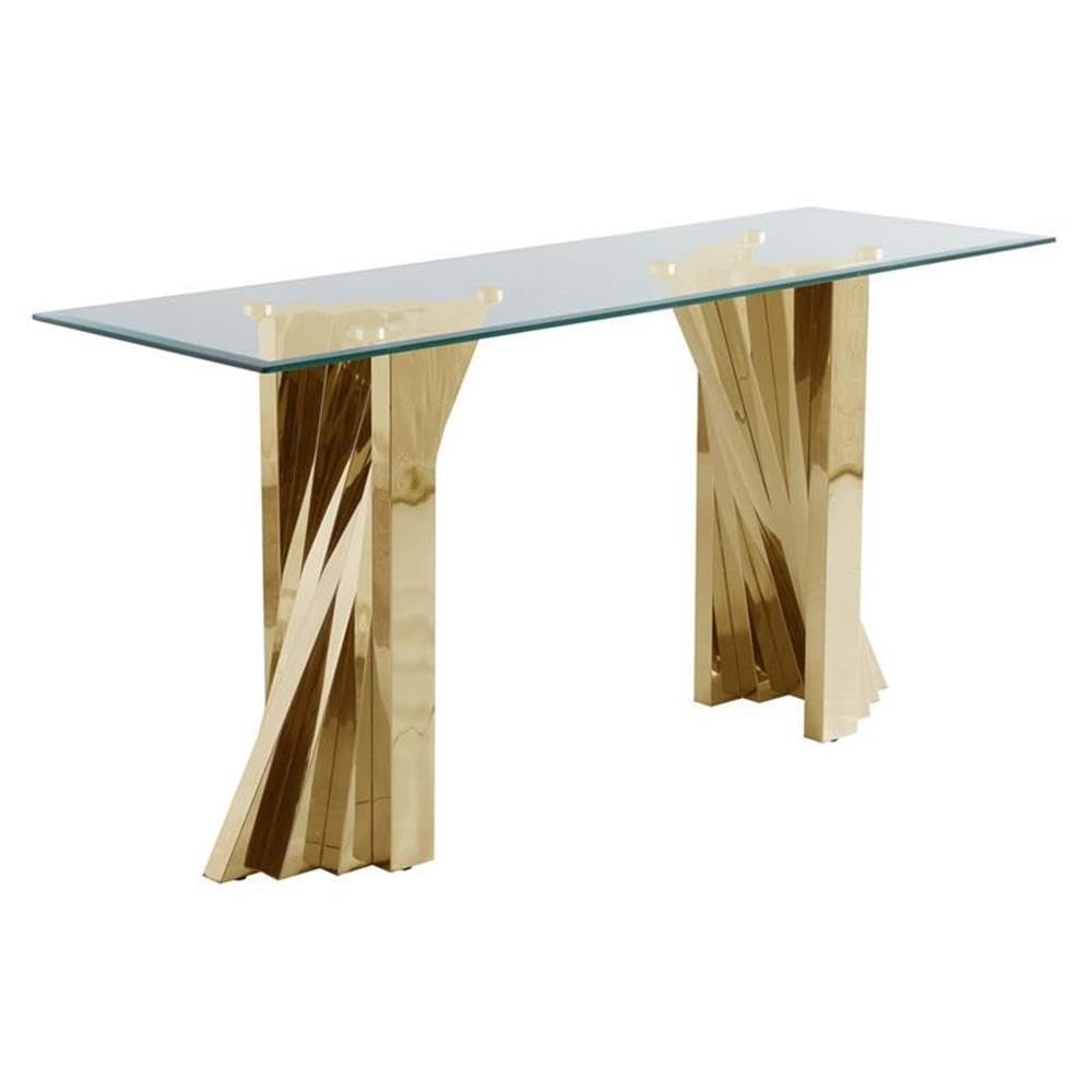Best Quality Furniture CT06 Console Table, Gold